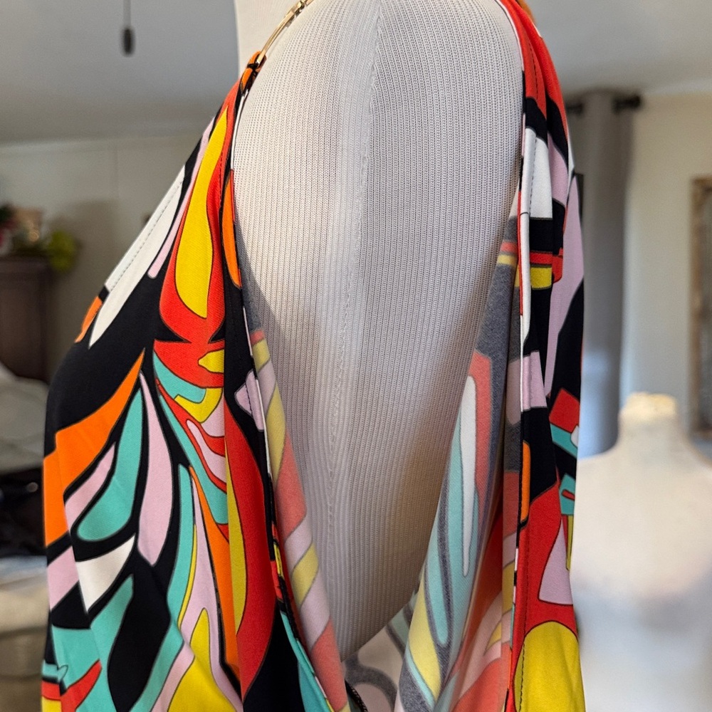 BOLD elements Multicolor Swirl Dress size large - Picture 3 of 11